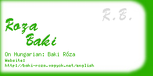 roza baki business card