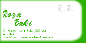 roza baki business card